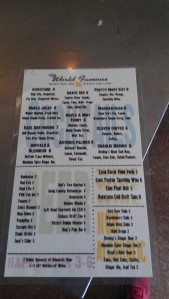 World Famous menu