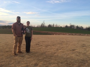 Nathan Brett, with his wife Simone and son,  at DaySpring Farms on March 2, 2015.